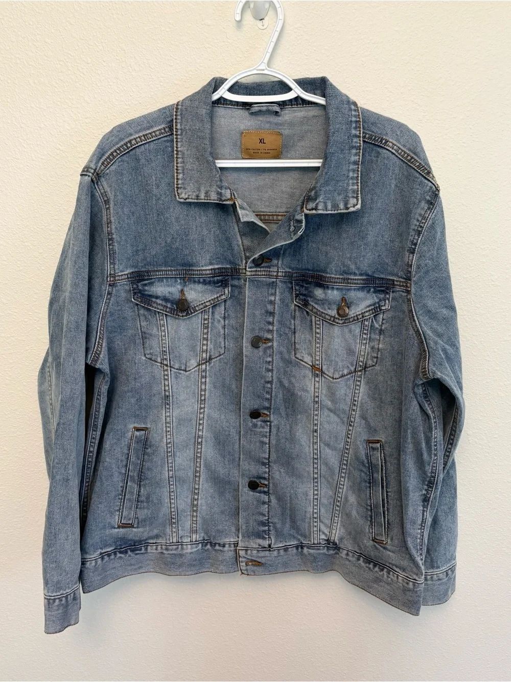 Threadfast Apparel Denim Blue Jean Jacket Women’s Trucker Cotton Size XL